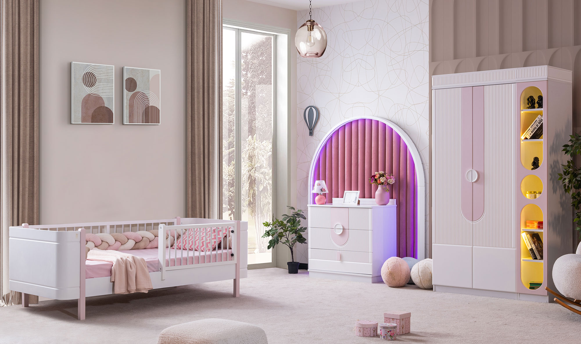 Vira Montessori Genç Odası-Pembe - Genç Odaları | Yapı Mobilya - Görsel 1